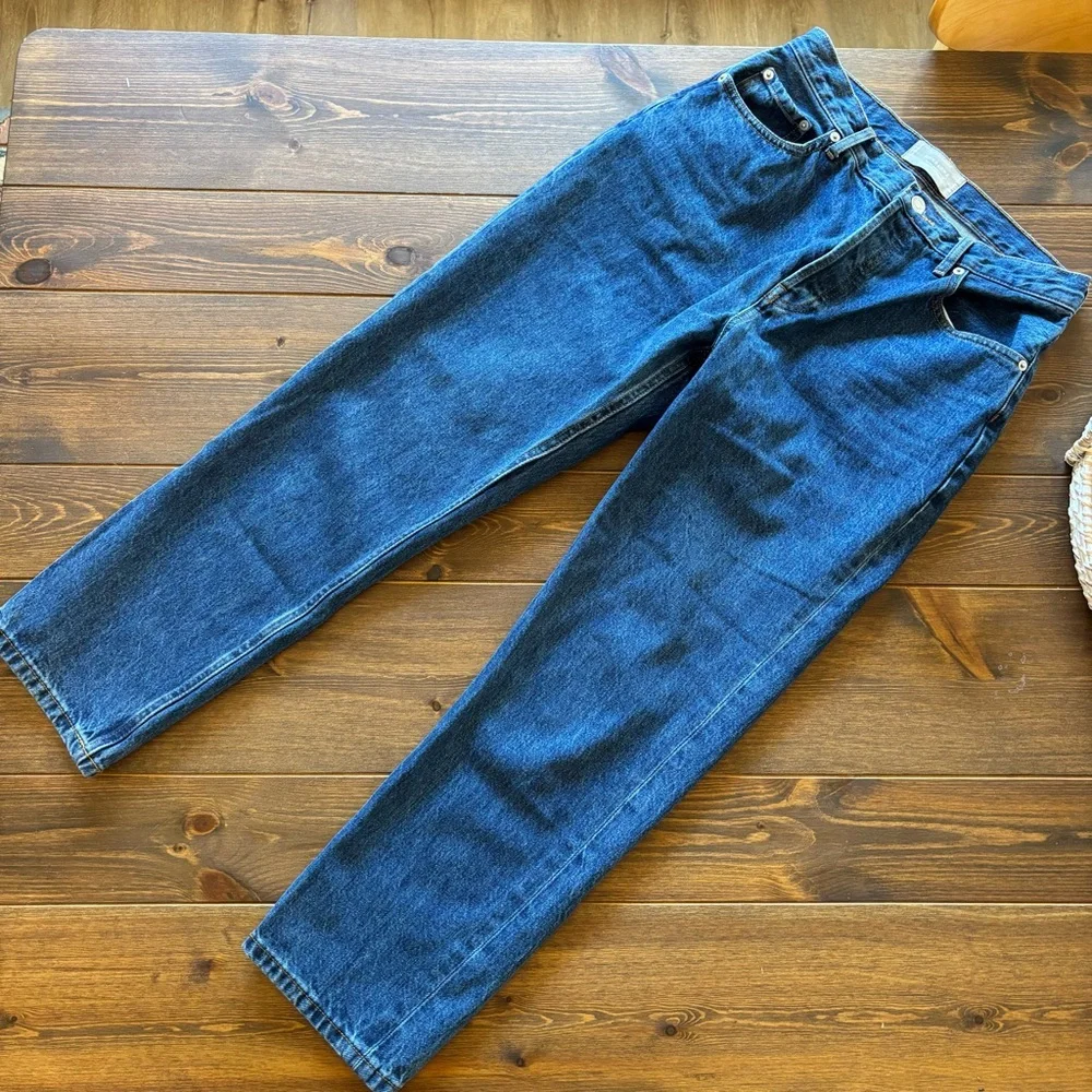 Everlane THE '9OS CHEEKY® JEAN in Organic Cotton Size 29 Dark Wash Ankle Length - Picture 2 of 11